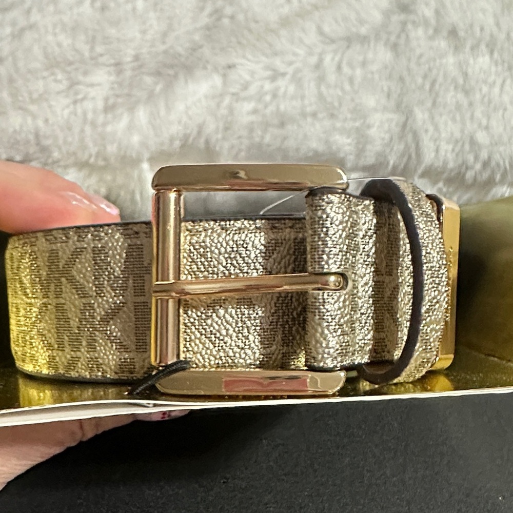 Michael Kors classic MK gold small/medium belt